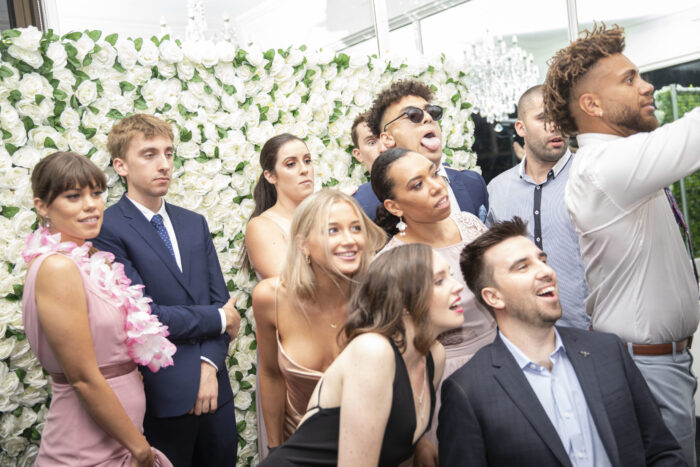Sydney Photo Booth hire Flower Wall backdrop