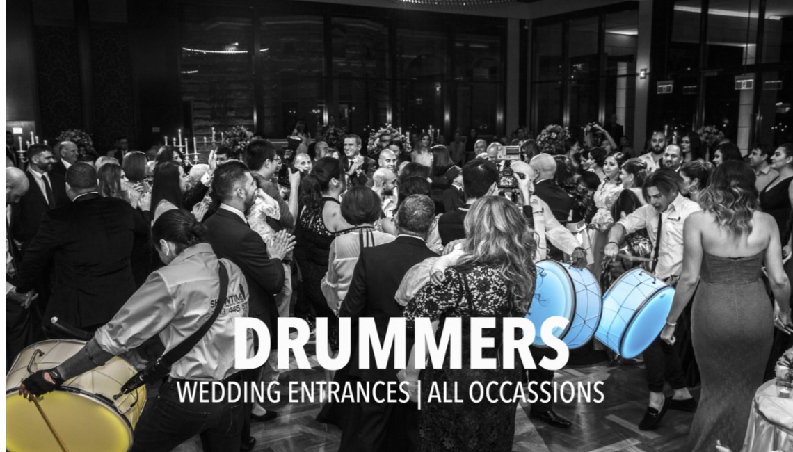Sydney wedding drummers drums entrance cheap